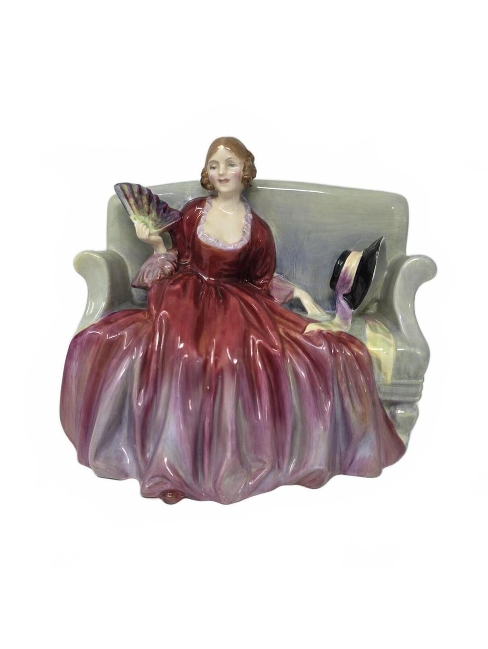 Antique 1938 Royal Doulton Sweet & Twenty HN1298 Lady Figurine Sofa - Picture 1 of 8